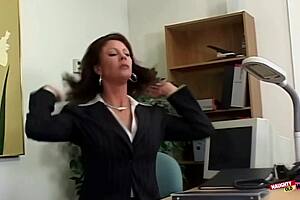 Mature Office Lady Craves Girthy Dong Over Vibrator