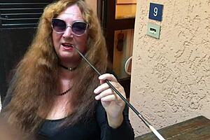augusta savors fetish smoke from her extra long holder like a true slut wife