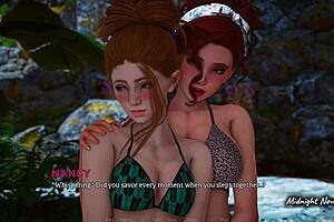 ETERNUM CH.65 NANCY AND NOVA TAKE ANAL THREESOME POUNDING ON ISLAND!