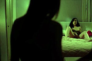 ebony teen 18+ licks horny milf cherie deville in lesbian yoga scissoring orgasm