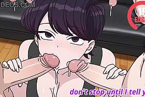 Mommy Shuuko Komi cucks you with her joi gangbang pounding