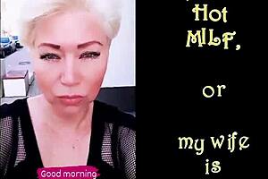 A Big Saggy Titted Mature Shaves Pussy. Then Fucks Herself with Dildo Before Husband Pounds Her Hard