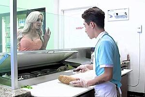 hey nina elle's big tits seduce deli boy for kitchen fuck www eroticshelf com