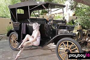 damn i revealed all my outdoor secrets as classy naked blonde russian milf in lingerie undressing slow...