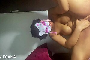 Beautiful ebony teen pussy stretched by bbc then creampied slow-mo
