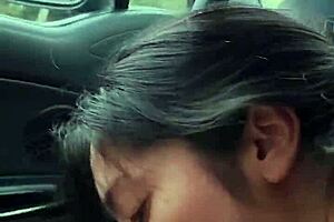 POV street latina whore sucks cock hard then gulps down hot facial cum