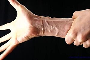 she's got this skinny italian milf vibe with a hand veins fetish that pulls you in deep as the camera lingers on every vein popping out during her tease