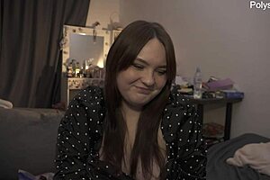 Beautiful woman pegs guy on night train with huge strapon