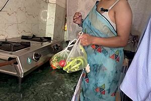 Newlywed Priya's Big Boobs Bhabhi Kitchen Stand Fucked By Neighbor BBC Boy