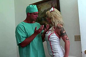 Does Blonde Nurse's Huge Cock Facial Make You Cum?