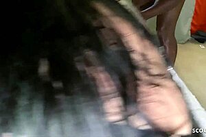 ebony slave dominated in bbc ink milf ffm bdsm threesome