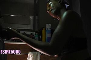 Deepthroat Stay-Home Wife Chokes Big Black Cock
