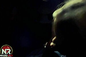 damn, this young babe dives straight on that black guy's huge cock while cruising the city... full vid on red!