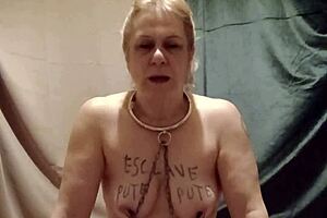 Maid's Chained Deepthroat Urine Spanking Slave Session