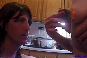 Lick These Sweet Tranny Jenny Boobs While She Dominates You!