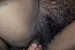 desi milf hairy pussy fucked sharing bed sans husband closeup