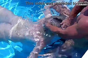 backstage holiday fun with cute blonde milf couple