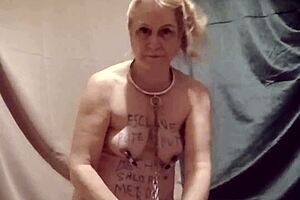 Maid's Chained Deepthroat Urine Spanking Slave Session
