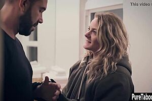 Blonde milf's huge tits trick guy into wild taboo fuck