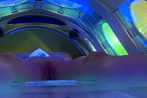 caught my exhibitionist girlfriend veronica orgasming on hidden tanning bed cam