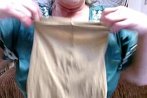 dawnskye1962 shows off huge hairy pussy in sheer tan pantyhose update