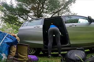 watch this curvy mature wife flash her fat ass publicly like a slut