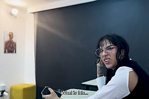 the milf teacher shows her students a hot threesome right in class