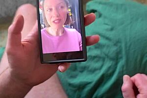 whoops facetime glitch with stepmom's hairy milf pal turns into wild wet jerk session 😈💦