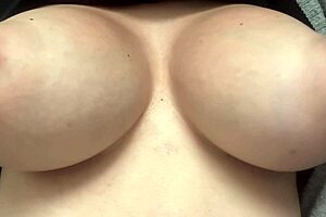 italian artemisia love bounces huge natural tits in hot solo closeup