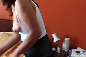 ever catch your stepmom stripping to lingerie showing off that huge ass?