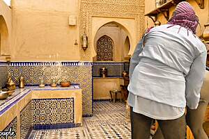 saudi hubby fucks iranian wife hard in their steamy kitchen