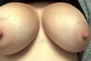 italian artemisia love bounces huge natural tits in hot solo closeup