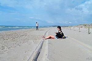 Beach Pickup Turns Crazy as Big Tits Wife Cheats Hard