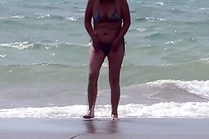 Four Explosive Orgasms Beachside While Stepson Watches Me Cum