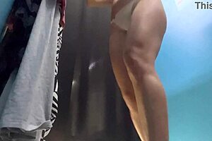 girl with big tits big nipples caught changing on hidden cam