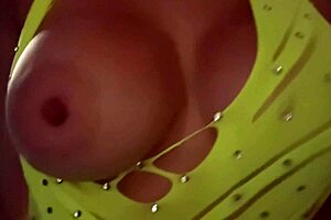 italian artemisia love bounces juicy big nipples tits close