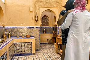 saudi hubby fucks iranian wife hard in their steamy kitchen