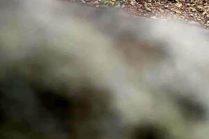 Stepmom sneaks outdoor moans and kisses while getting pounded hard by lover, blue-eyed beauty caught in ecstasy!