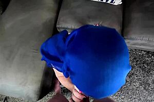 hijab girl i converted slurps my thick cock pov style