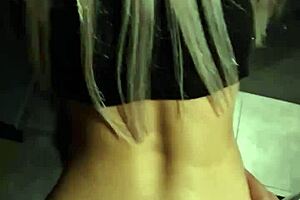 wanna see her take risky public anal in restaurant bathroom then hotel parking lot blowjob?