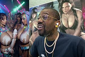 m3gan's transgender cock sucked by milf in club