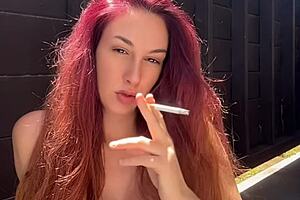 check out artemisia love smoking sexy outdoors