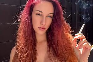 check out artemisia love smoking sexy outdoors