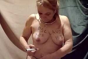 omg french housewife esclave f gagging on dildo deepthroat training and chained masturbation 😩💦