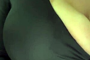 stepmom's big natural tits wrap around huge dildo for sloppy suck
