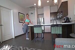 milf stepmom candice dare grinds her pussy on my cock to relax those muscles!