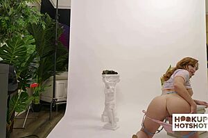 inked sophia locke flirts naked in heels behind scenes photoshoot