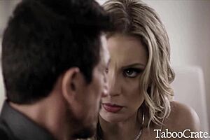 kinky stepmom and stepdaughter chat up potential stepdaddy in bisexual casting