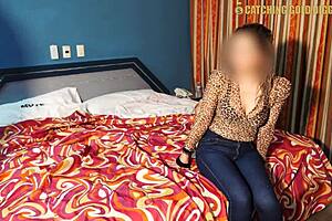 A sexy Mexican big ass MILF checks into a hotel room for hardcore pounding from behind.