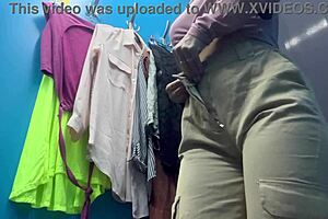 russian big boobs girl changes in dressing room hidden cam nipples